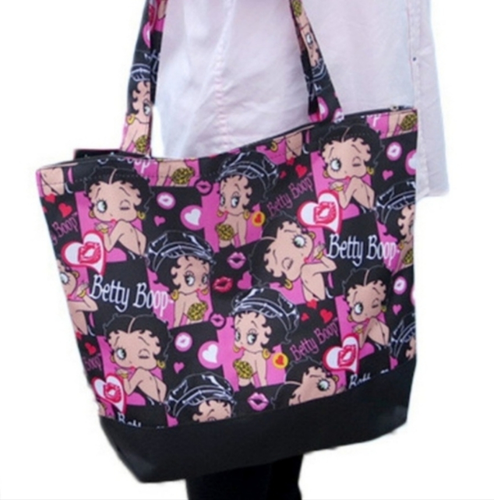 Betty Boop Black and Pink Tote Bag